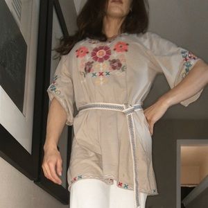 Johnny Was Floral Gypsy JWLA Long Tunic Top Dress